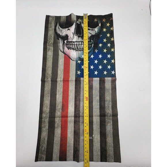 NEW Skull Flag Face Mask Pull Up Neck Gaiter Mask Seamless Headband Neckerchief - Picture 2 of 5